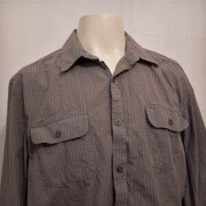 𝅺KENNETH Cole Reaction sz Large Long Sleeve Gray Shirt